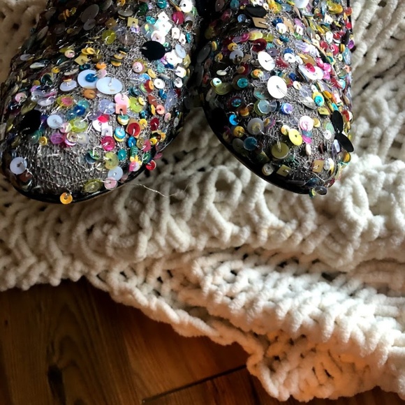 Anthro Los Angeles sequin slip-on loafer - Picture 7 of 8